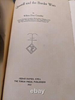 Quantrill Et Les Guerres Frontalières By William Connelley Hc 1910 CIVIL War 1st Edition