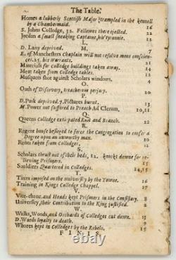 RARE ! Traité royaliste de la guerre civile de 1646, Querela Cantabrigiensis
