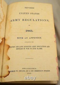 RÈGLEMENTS RÉVISÉS DE L'ARMÉE DES ÉTATS-UNIS DE 1863 Guerre Civile Militaire