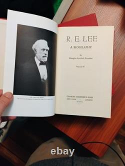 R. E. LEE Ensemble Douglas Southall Freeman Biographie du Général Rob't E. Lee 1ère Édition SIGNÉE