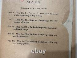 Rapport des champs de bataille de la guerre civile de Gettysburg en 1902 cartes