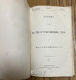Rapport sur la bataille de Murfreesboro Tenn par W. S. Rosecrans Guerre Civile personnalisée