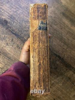 Rare Antique 1845 Avant La Guerre Civile Américain Holy Biblie Bonne Liaison Ny, Coates Ct