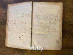 Rare Antique 1845 Avant La Guerre Civile Américain Holy Biblie Bonne Liaison Ny, Coates Ct