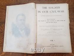 Rare le Soldat dans notre Guerre Civile. Ensemble de 2 Volumes, Première Édition, 1885