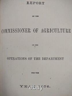 Reconstruction Era Agriculture Us Govt 1876 Cotton Belt Rapport D'après La Guerre Civile