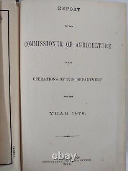 Reconstruction Era Agriculture Us Govt 1876 Cotton Belt Rapport D'après La Guerre Civile