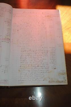Registre rare du trésorier du comté tôt / Comptes écrits à travers la guerre civile