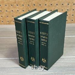 Réimpression des Tactiques d'Infanterie de la Guerre Civile de 1863 ENSEMBLE COMPLET 3 Vol. HC avec Dépliants Wisconsin