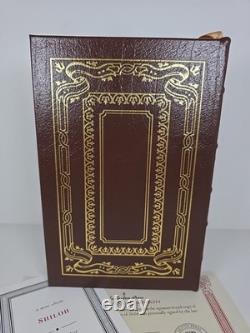 SIGNÉ Easton Press SHILOH par Shelby Foote avec COA Guerre de Sécession RARE
