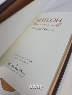 SIGNÉ Easton Press SHILOH par Shelby Foote avec COA Guerre de Sécession RARE