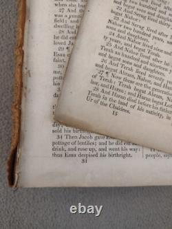 SOCIÉTÉ BIBLIQUE AMÉRICAINE DE 1851 PRÉ-CIVIL WAR Société de la Bible des Jeunes Hommes avec Boîte en Bois