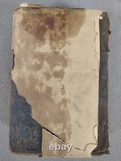 SOCIÉTÉ BIBLIQUE AMÉRICAINE DE 1851 PRÉ-CIVIL WAR Société de la Bible des Jeunes Hommes avec Boîte en Bois