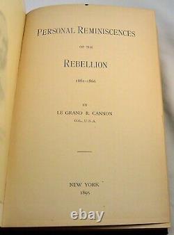 SOUVENIRS PERSONNELS DE LA RÉBELLION 1861-1865 Guerre civile