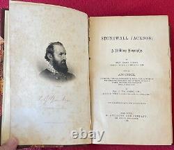 STONEWALL JACKSON UNE BIOGRAPHIE MILITAIRE par JOHN ESTEN COOKE 1876 avec DES GRAVURES