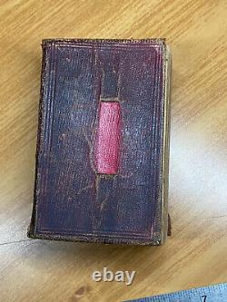 Sainte Bible 1857 Période pré-guerre civile Édition de John Trow Bible de poche rare