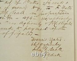 Soldat Confédéré Exécuté John Yates Beall Signé Manuscrit 1857 Guerre CIVIL