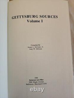 Sources de Gettysburg 3 volumes ensemble 1986 Couverture rigide James & Judy Mclean