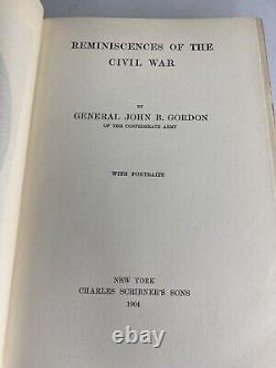 Souvenirs de la guerre civile par Gordon, Général John B. Édition de 1904 NY