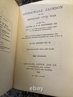 Stonewall Jackson et la guerre civile américaine, ensemble de 2 volumes, Henderson 1918 vol L, IL