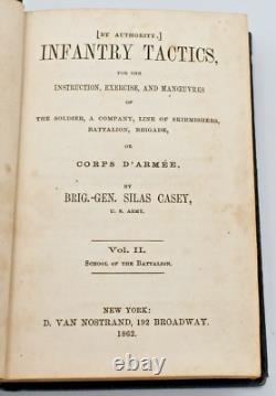TACTIQUES D’INFANTERIE DE CASEY Tome II 1862 Première édition illustrée militaire de la guerre de Sécession