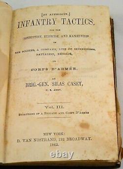 TACTIQUES D'INFANTERIE Volume 3 1862 1ère édition Guerre Civile Militaire