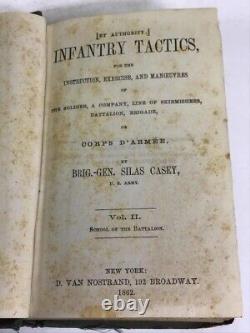 Tactiques d'infanterie 1862 Guerre civile par le Brigadier Général Silas Casey Volume I & II