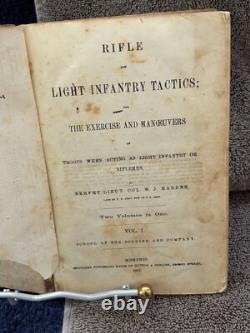 Tactiques de Fusil et d'Infanterie Légère par W. R. Hardee 1861 Memphis/2 Volumes en Un