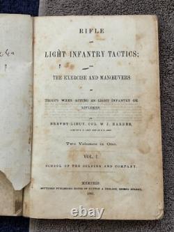 Tactiques de Fusil et d'Infanterie Légère par W. R. Hardee 1861 Memphis/2 Volumes en Un