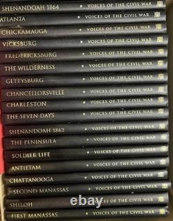 Time-Life Voix de la Guerre Civile Ensemble Complet de 18 Volumes Relié avec jaquette
