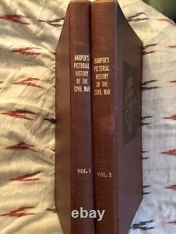 Tome 1 et 2 de l'Histoire picturale de la guerre civile de Harper publiée en 1894