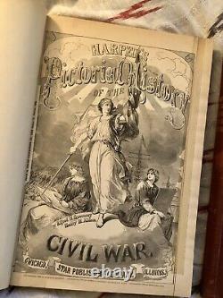 Tome 1 et 2 de l'Histoire picturale de la guerre civile de Harper publiée en 1894