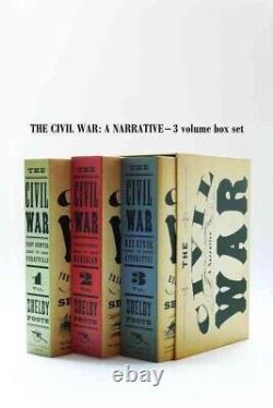Très rare Parfaitement scellé - La guerre civile - Un récit de Shelby Foote 3 volumes