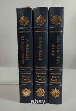 Trilogie de la guerre civile de Bruce Catton (1990) Easton Press (Cuir) Édition Collector