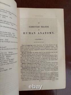 UN TRAITÉ ÉLÉMENTAIRE SUR L'ANATOMIE HUMAINE par LEIDY 1861 1ère ÉDITION ANTIQUE DE LA GUERRE CIVILE
