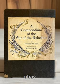 Un Compendium de la Guerre de la Rébellion, Ensemble de 3 volumes en boîte, 1959 Dyer Guerre Civile