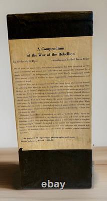 Un Compendium de la Guerre de la Rébellion, Ensemble de 3 volumes en boîte, 1959 Dyer Guerre Civile