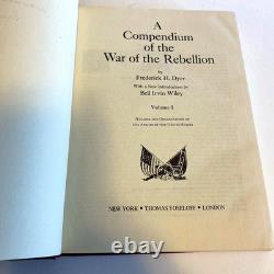 Un Compendium de la Guerre de la Rébellion, Ensemble de 3 volumes en boîte, 1959 Dyer Guerre Civile
