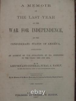 Un Mémoire de la Dernière Année de la Guerre d'Indépendance dans les États Confédérés