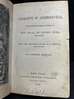 Un récit d'Andersonville 1866 Compte authentique de la prison d'Andersonville