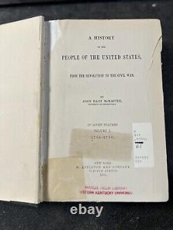 Une histoire du peuple des États-Unis, de la Révolution à la Guerre Civile 6/7 Vols.