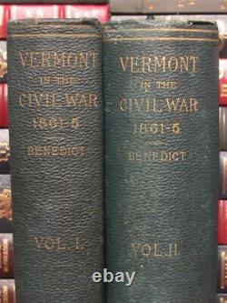Vermont Dans La Guerre CIVIL 1886 Premier Ensemble Complet