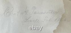Very Rare Copie Signée Par Le Soldat De Guerre Civile Du Sixième Régiment Du Massachusetts 1866