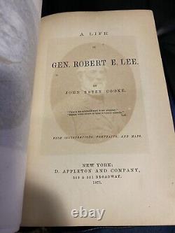 Vie du général Robert E. Lee par J. E. Cooke, objet de collection de la guerre civile
