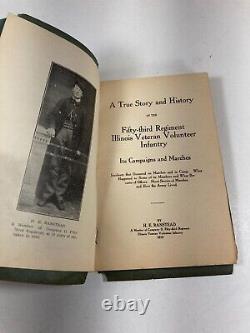 Vintage Livre De Guerre Civile Histoire Vraie Histoire 53rd Illinois Infantry H. E. Ranstead