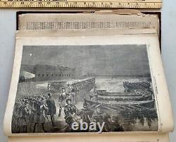 Volumes reliés de Harper's Weekly V & IX Années 1861 & 1865 Illustrations de la Guerre Civile