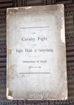 XRARE 1885 La bataille de cavalerie sur le flanc droit à Gettysburg Guerre Civile
