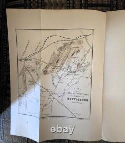 XRARE 1885 La bataille de cavalerie sur le flanc droit à Gettysburg Guerre Civile
