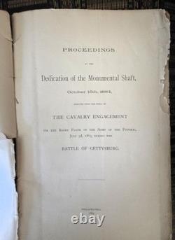 XRARE 1885 La bataille de cavalerie sur le flanc droit à Gettysburg Guerre Civile