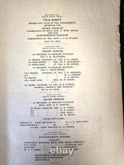 XRARE 1885 La bataille de cavalerie sur le flanc droit à Gettysburg Guerre Civile